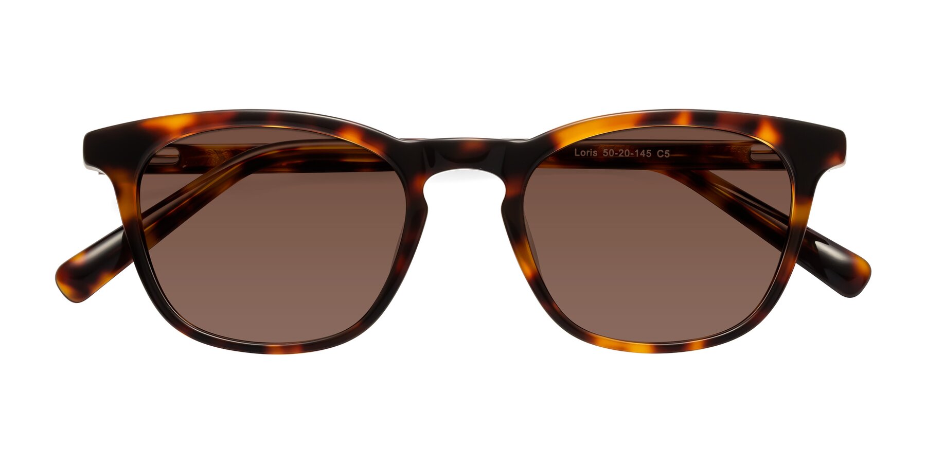 Folded Front of Loris in Tortoise with Brown Tinted Lenses
