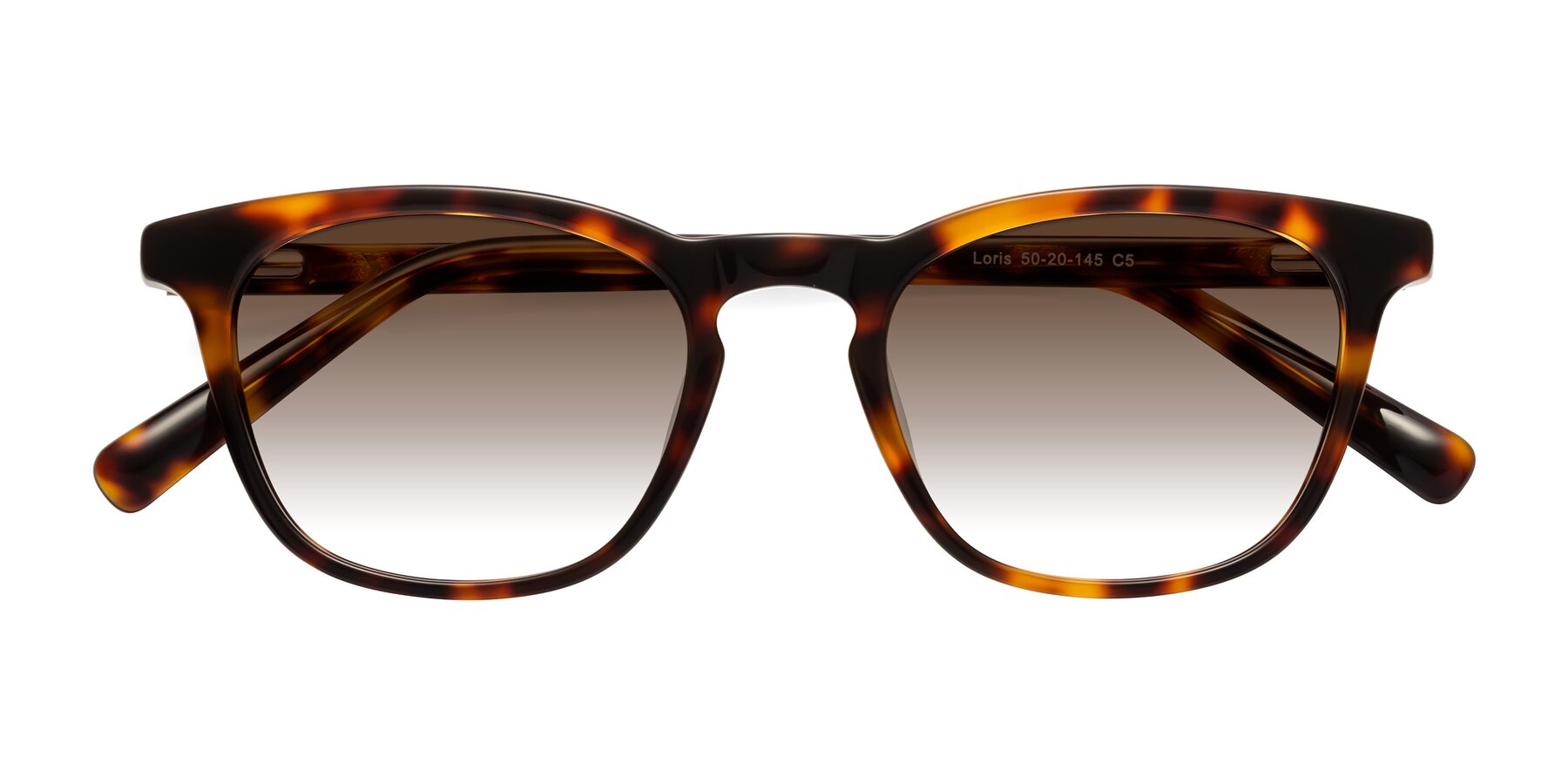 Folded Front of Loris in Tortoise with Brown Gradient Lenses