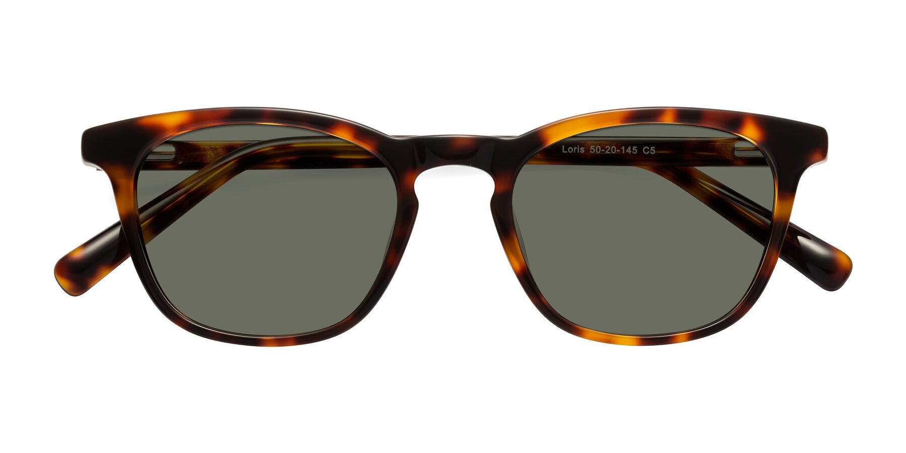 Folded Front of Loris in Tortoise with Gray Polarized Lenses
