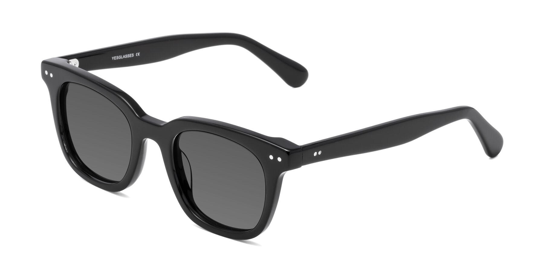 Angle of Bush in Black with Medium Gray Tinted Lenses
