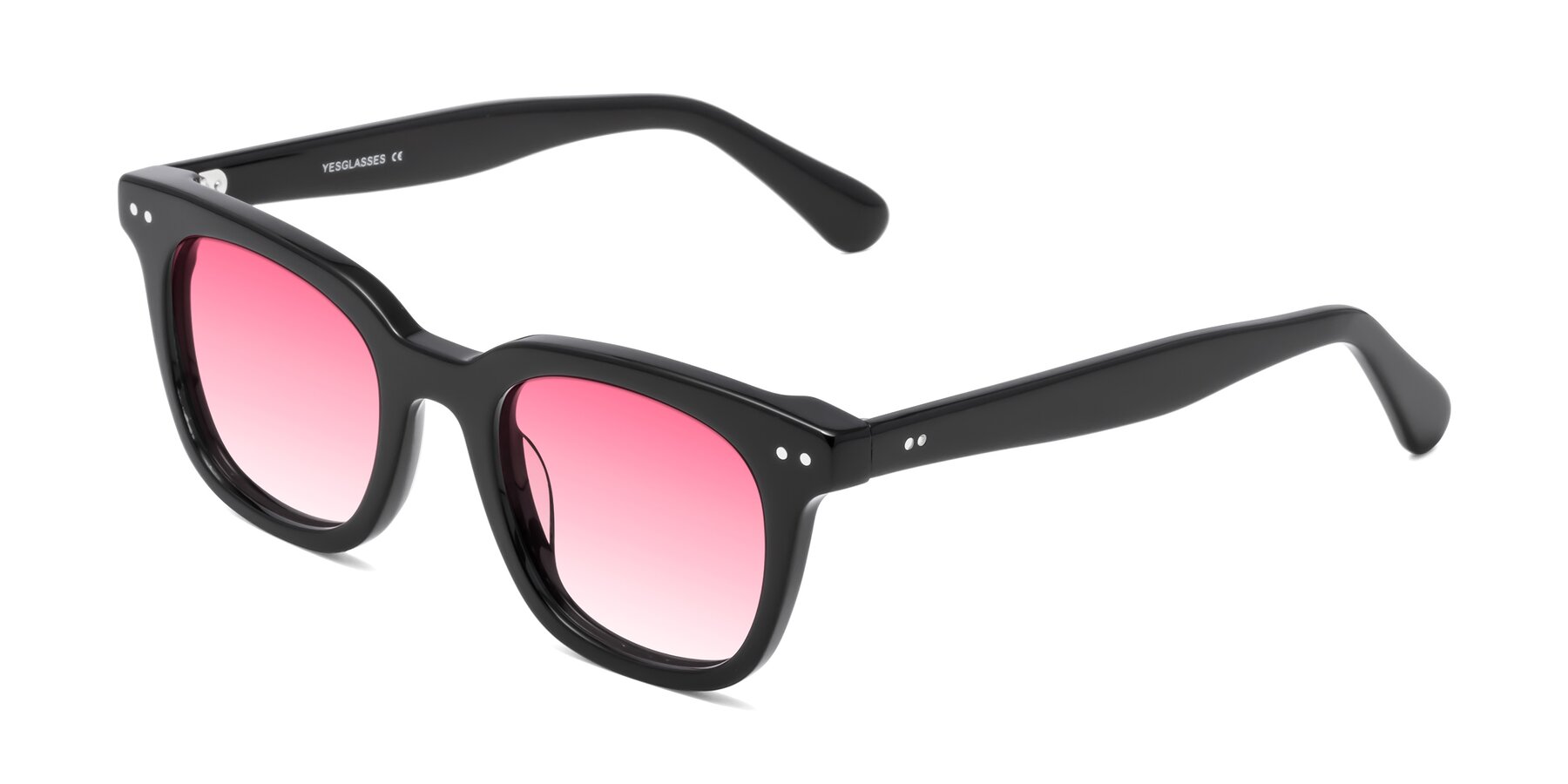 Angle of Bush in Black with Pink Gradient Lenses