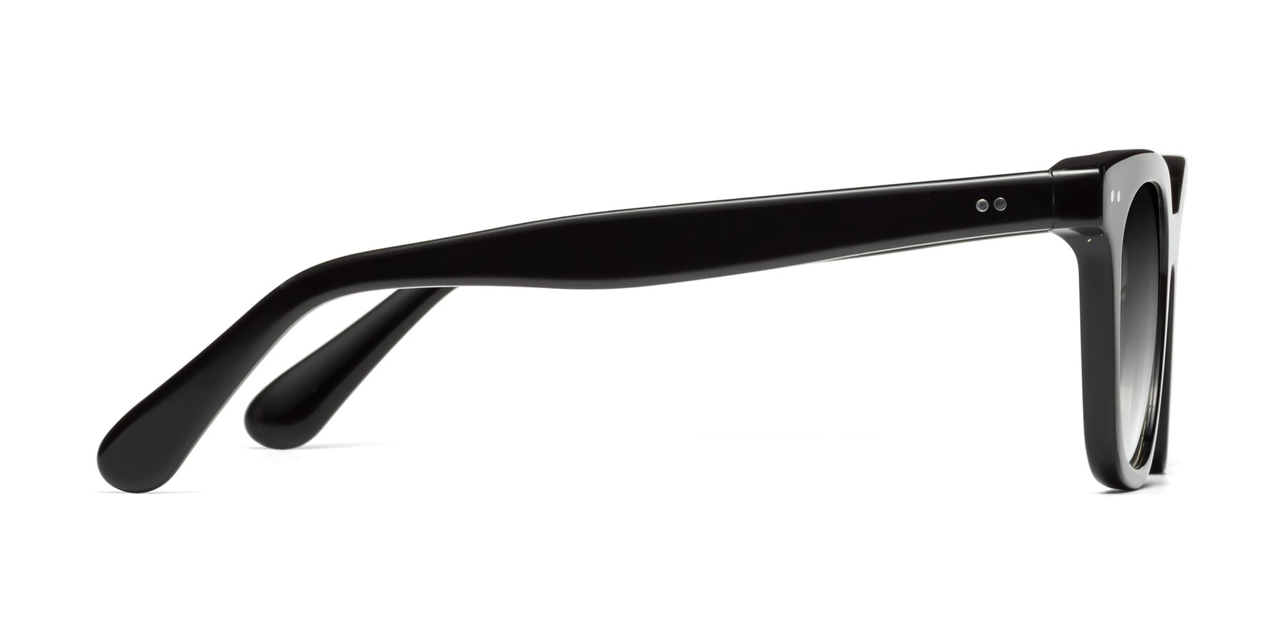 Side of Bush in Black with Gray Gradient Lenses