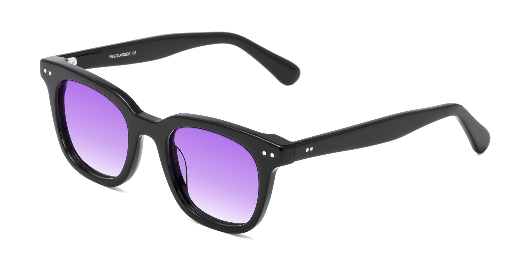Angle of Bush in Black with Purple Gradient Lenses