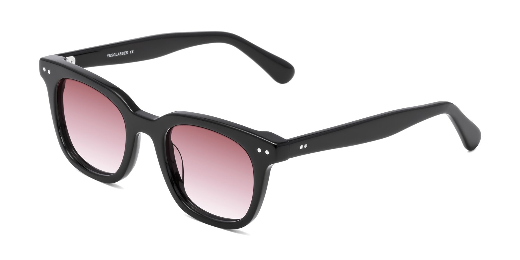 Angle of Bush in Black with Garnet Gradient Lenses