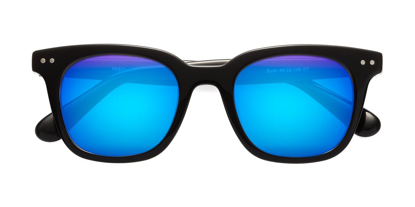 Bush - Black Flash Mirrored Sunglasses