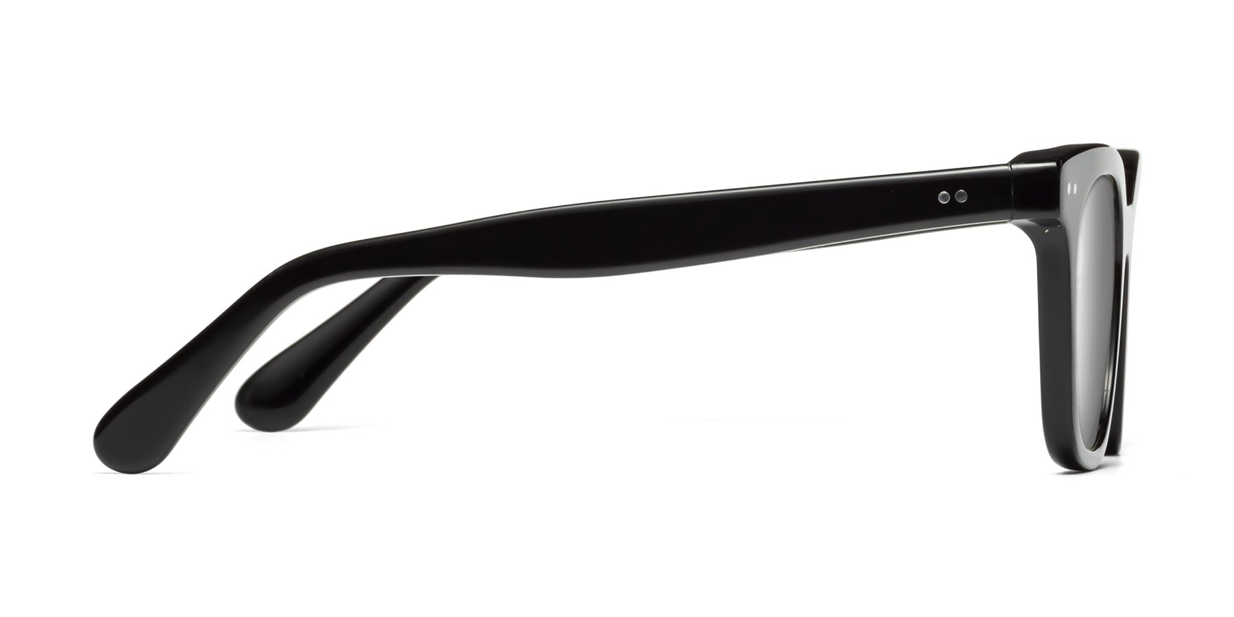 Side of Bush in Black with Silver Mirrored Lenses