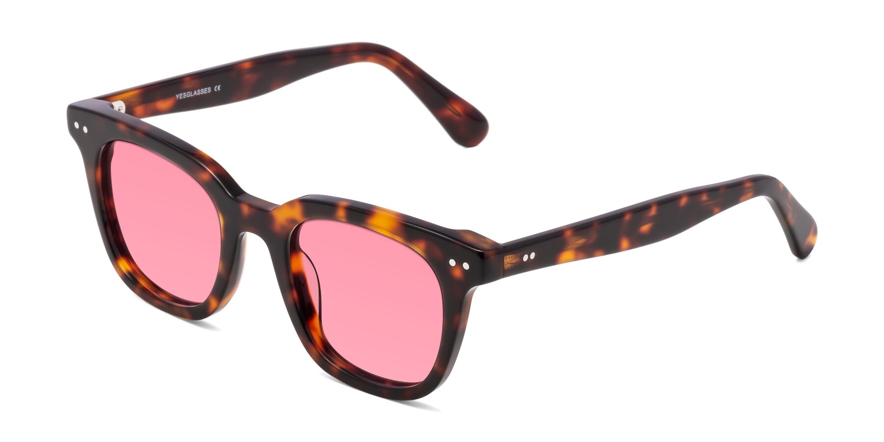 Angle of Bush in Tortoise with Pink Tinted Lenses