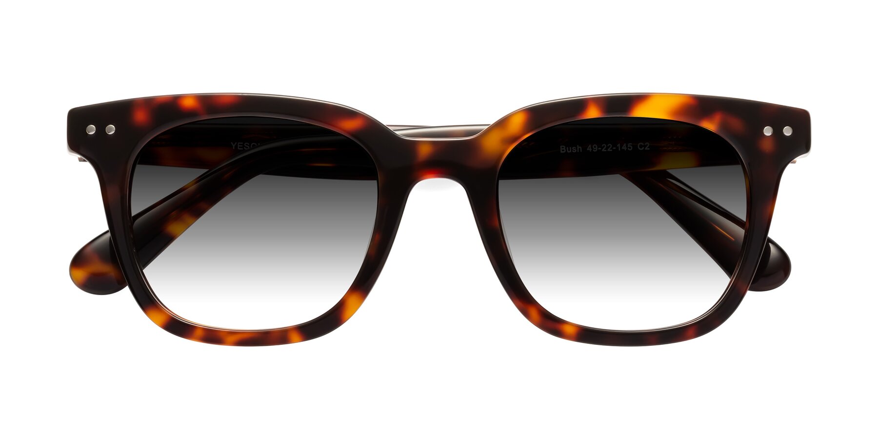 Folded Front of Bush in Tortoise with Gray Gradient Lenses