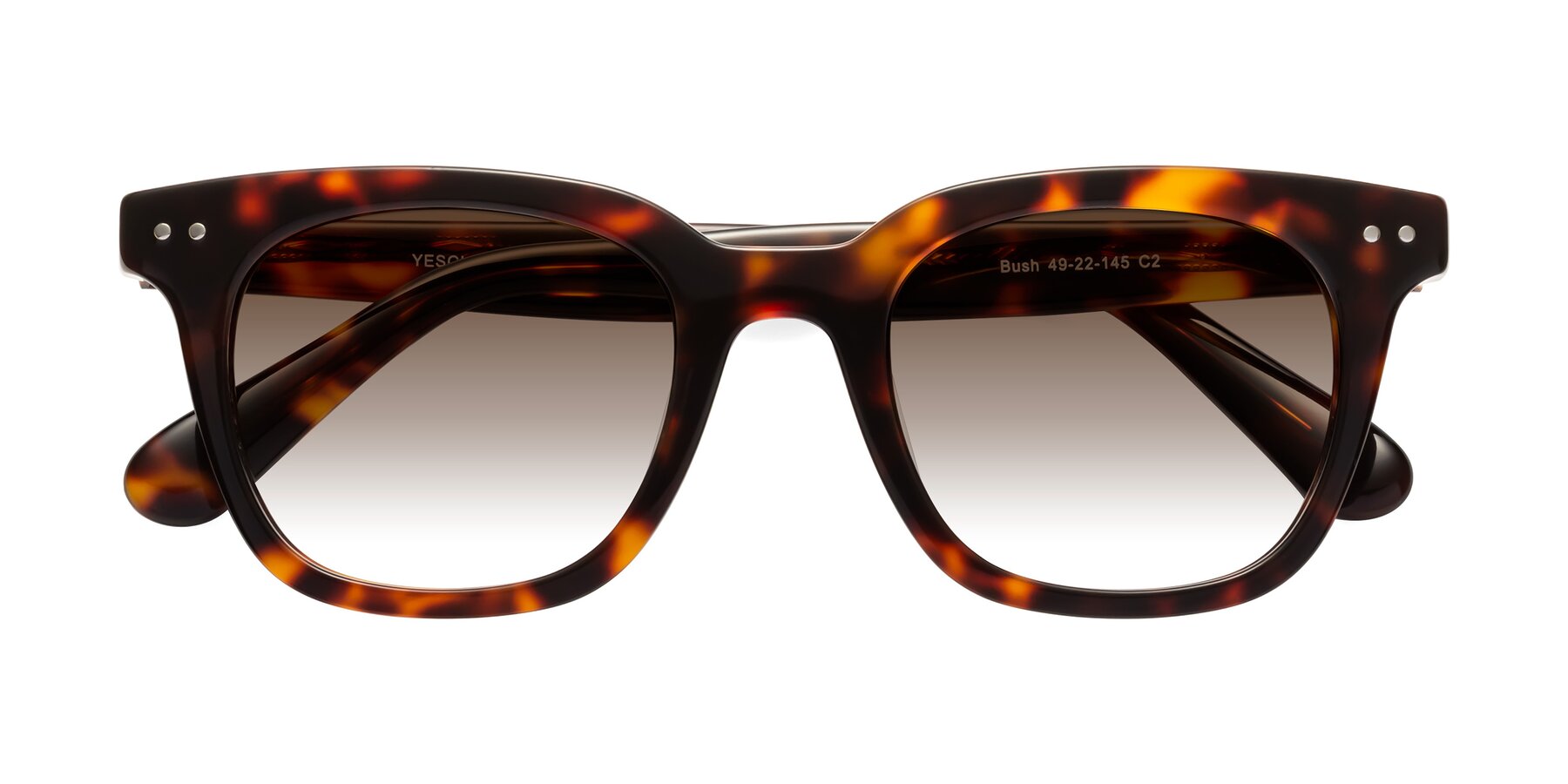 Folded Front of Bush in Tortoise with Brown Gradient Lenses
