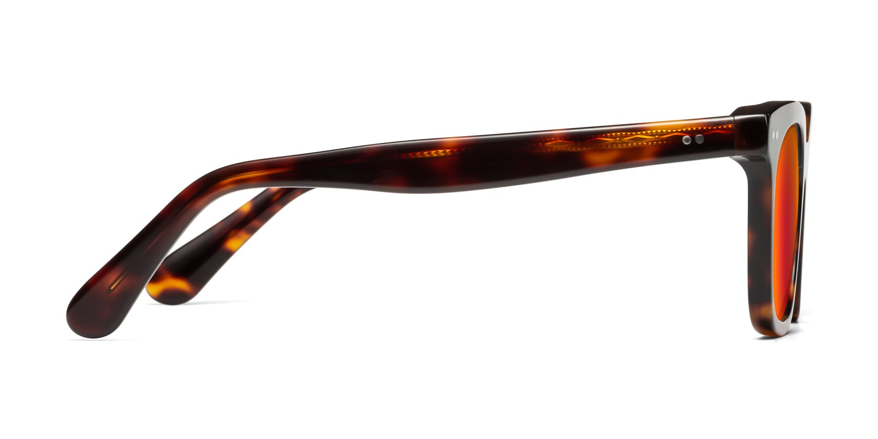 Side of Bush in Tortoise with Red Gold Mirrored Lenses