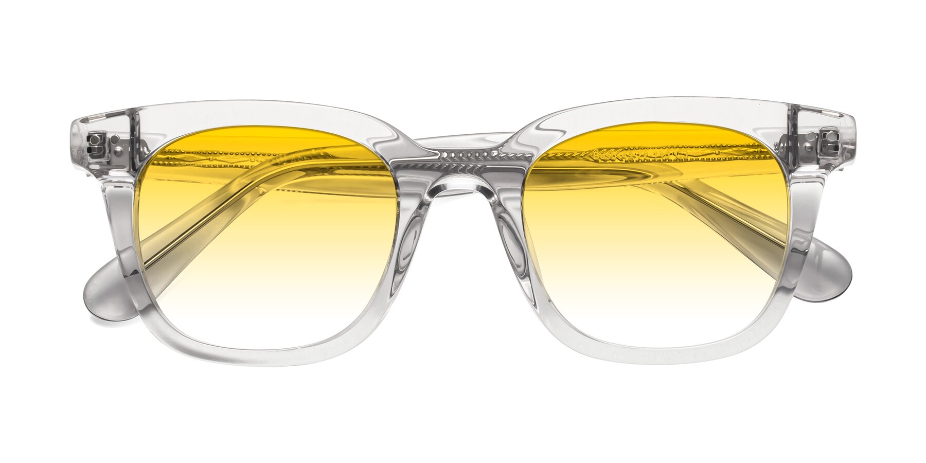 Folded Front of Bush in Clear Gray with Yellow Gradient Lenses