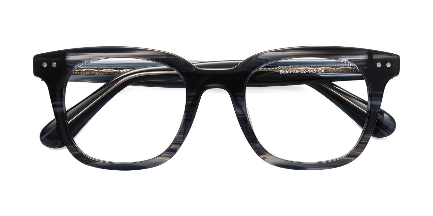 Bush - Stripe Gray Eyeglasses