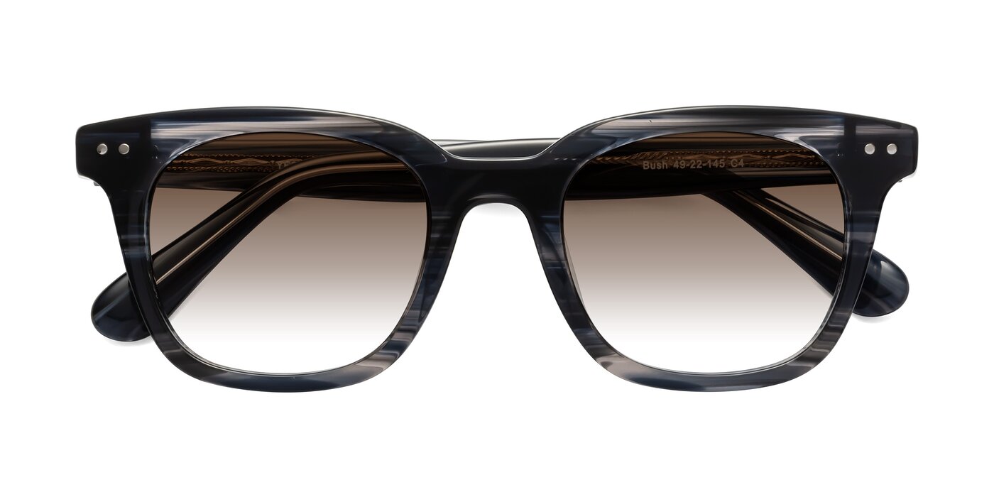 Bush - Stripe Gray Gradient Sunglasses
