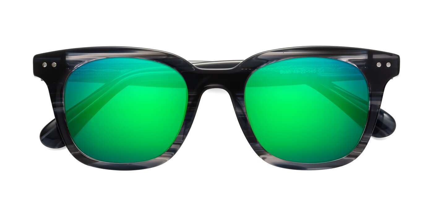 Bush - Stripe Gray Flash Mirrored Sunglasses