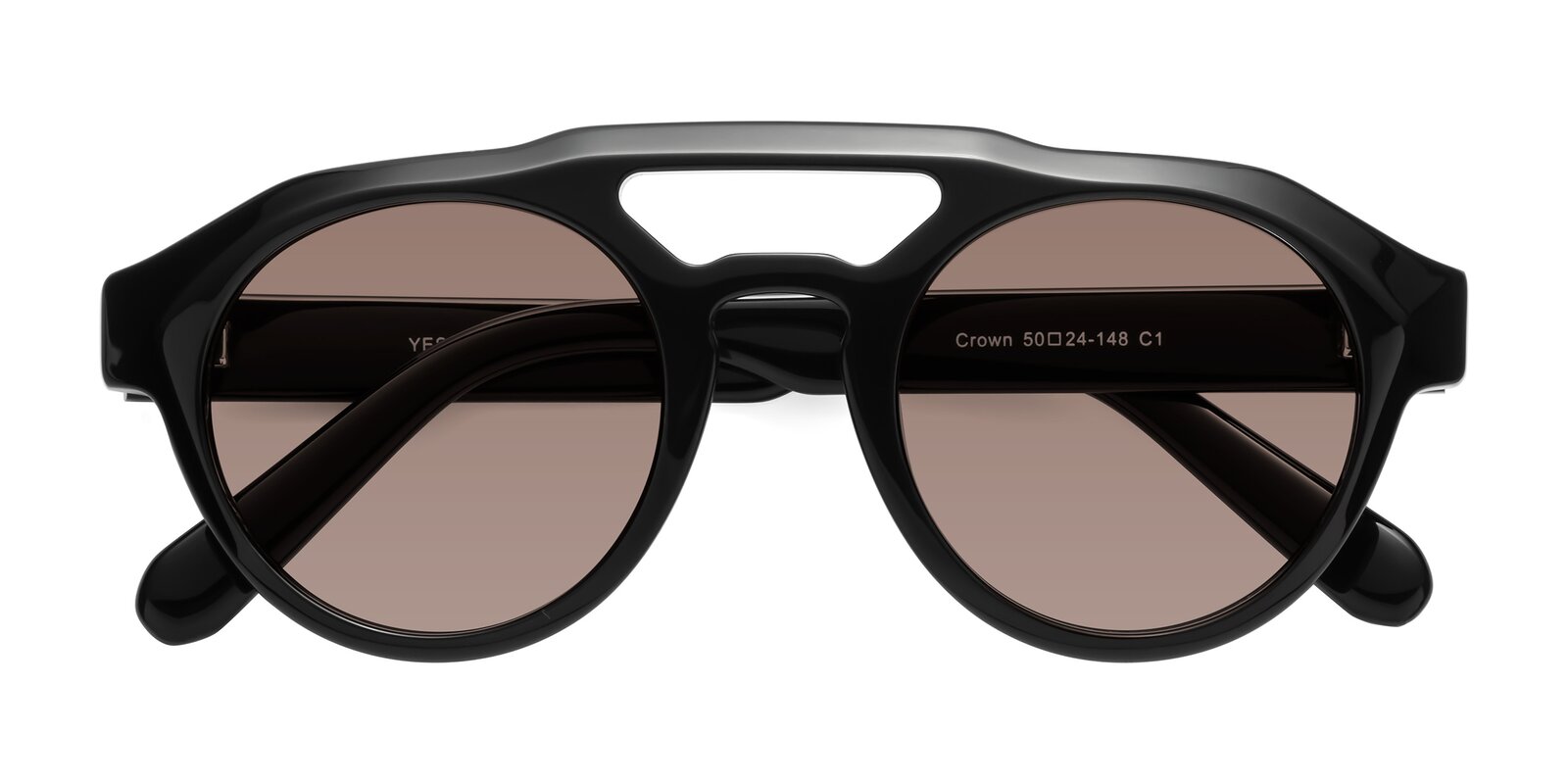 Classic Double Bridge Sunglasses – Black / Yellow