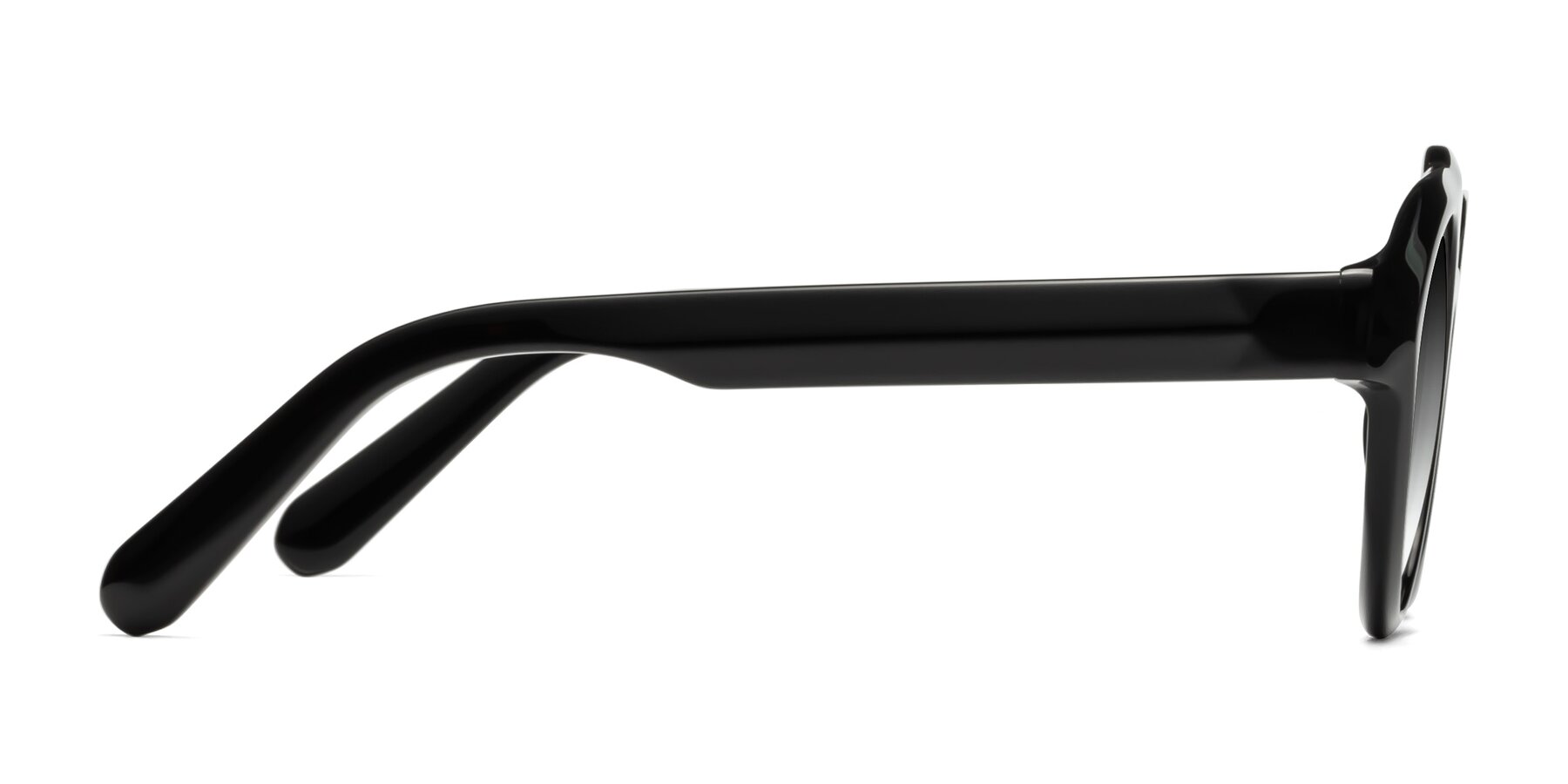 Side of Crown in Black with Gray Gradient Lenses