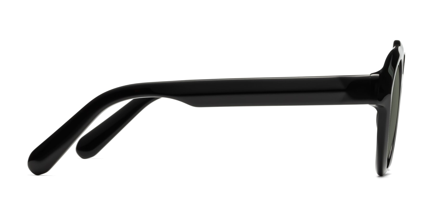 Side of Crown in Black with Gray Polarized Lenses
