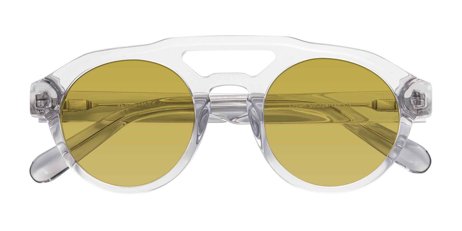 Folded Front of Crown in Light Gray with Champagne Tinted Lenses