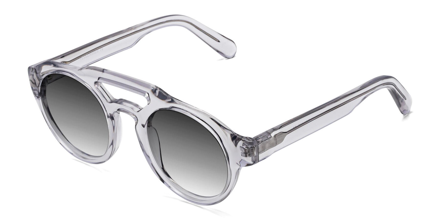 Angle of Crown in Light Gray with Gray Gradient Lenses