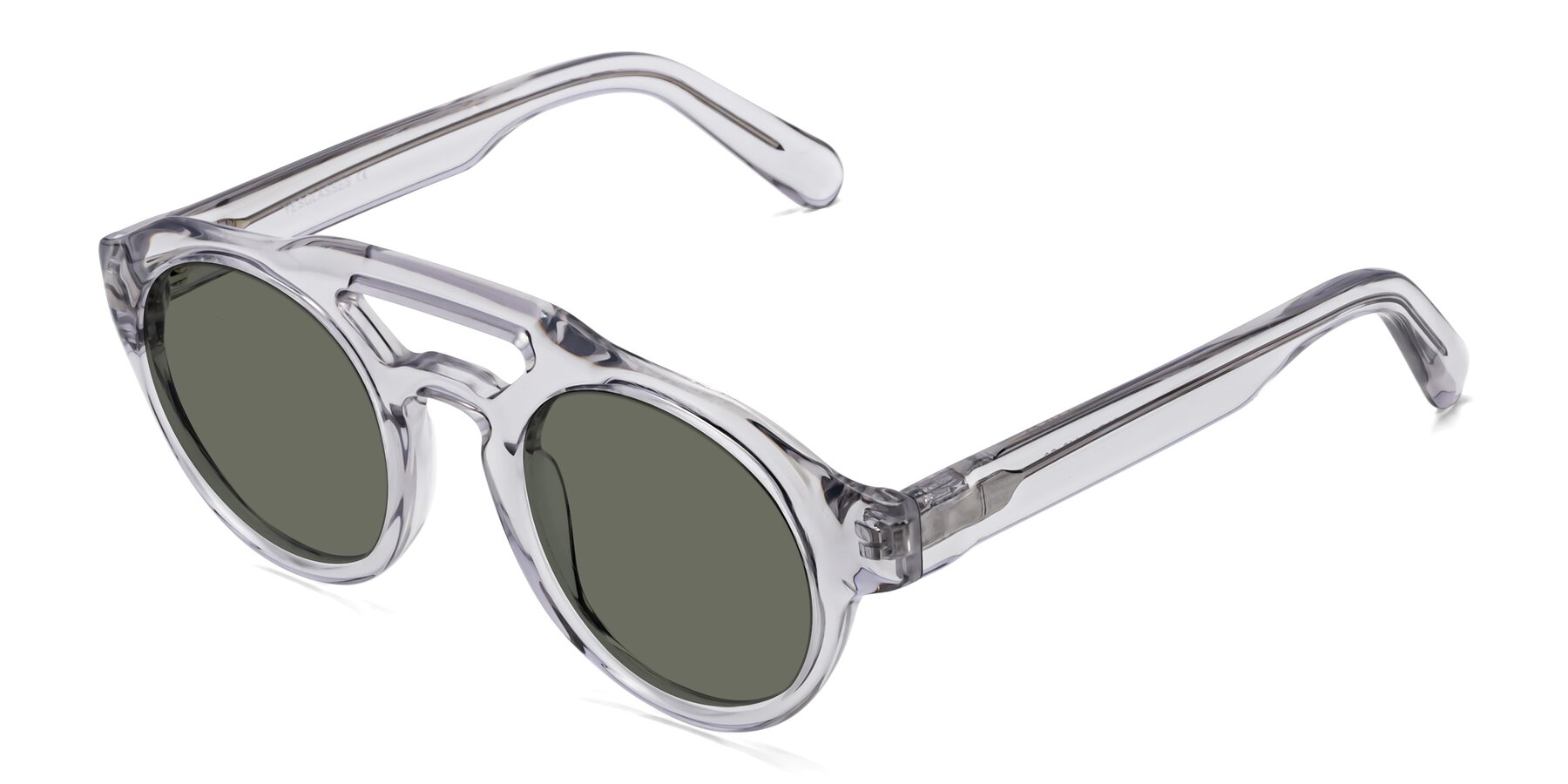 Angle of Crown in Light Gray with Gray Polarized Lenses