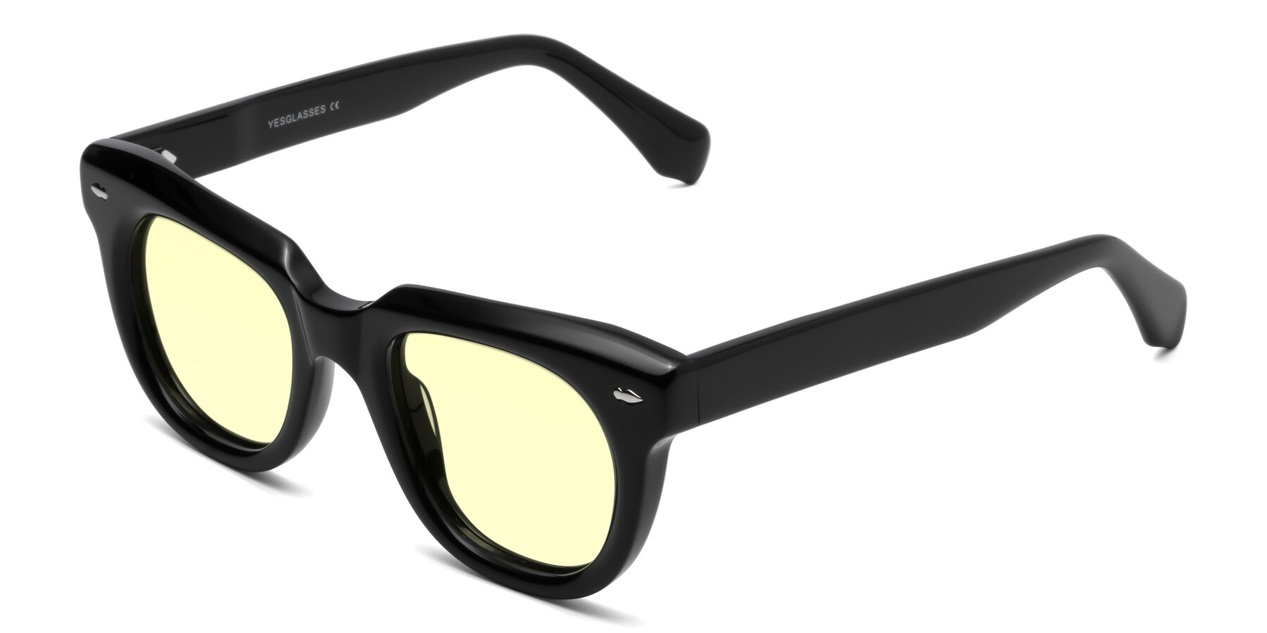 Angle of Davis in Black with Light Yellow Tinted Lenses