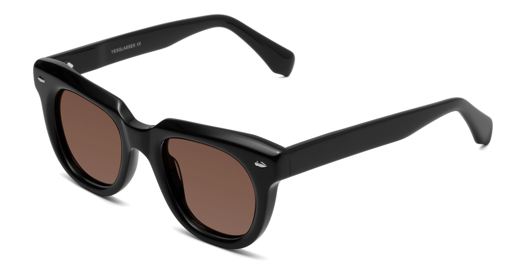 Angle of Davis in Black with Brown Tinted Lenses