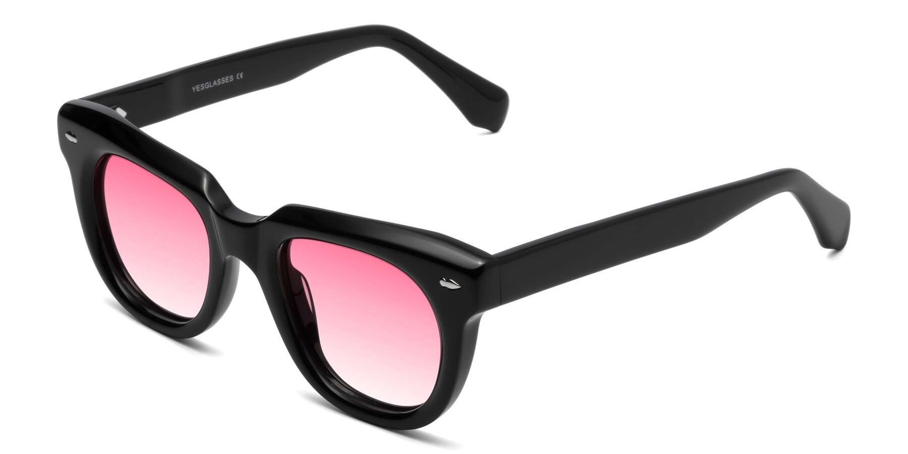 Angle of Davis in Black with Pink Gradient Lenses