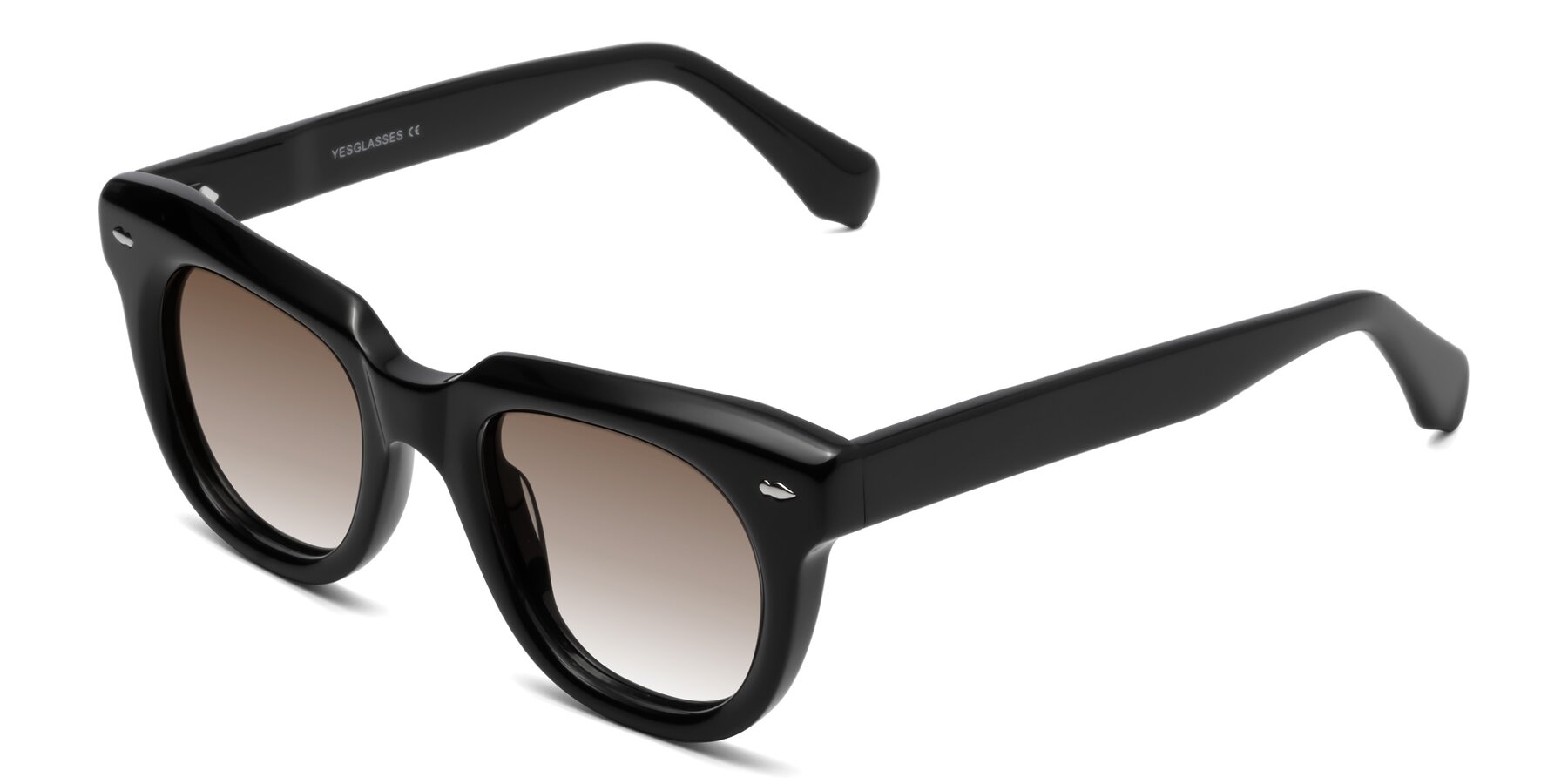 Angle of Davis in Black with Brown Gradient Lenses