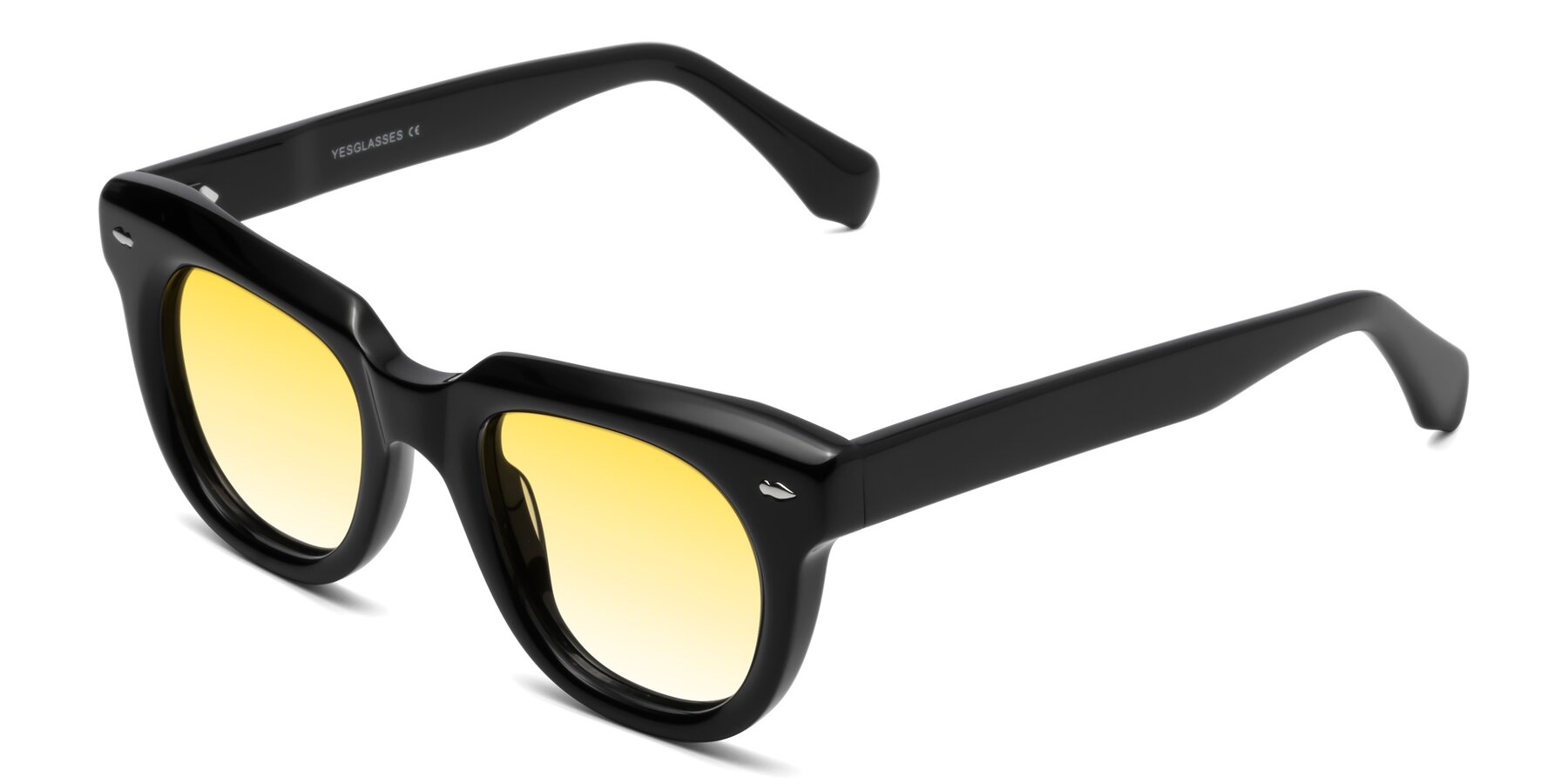 Angle of Davis in Black with Yellow Gradient Lenses