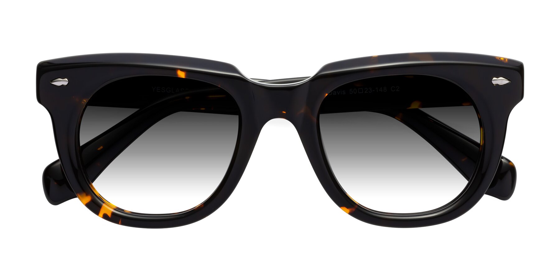 Folded Front of Davis in Tortoise with Gray Gradient Lenses