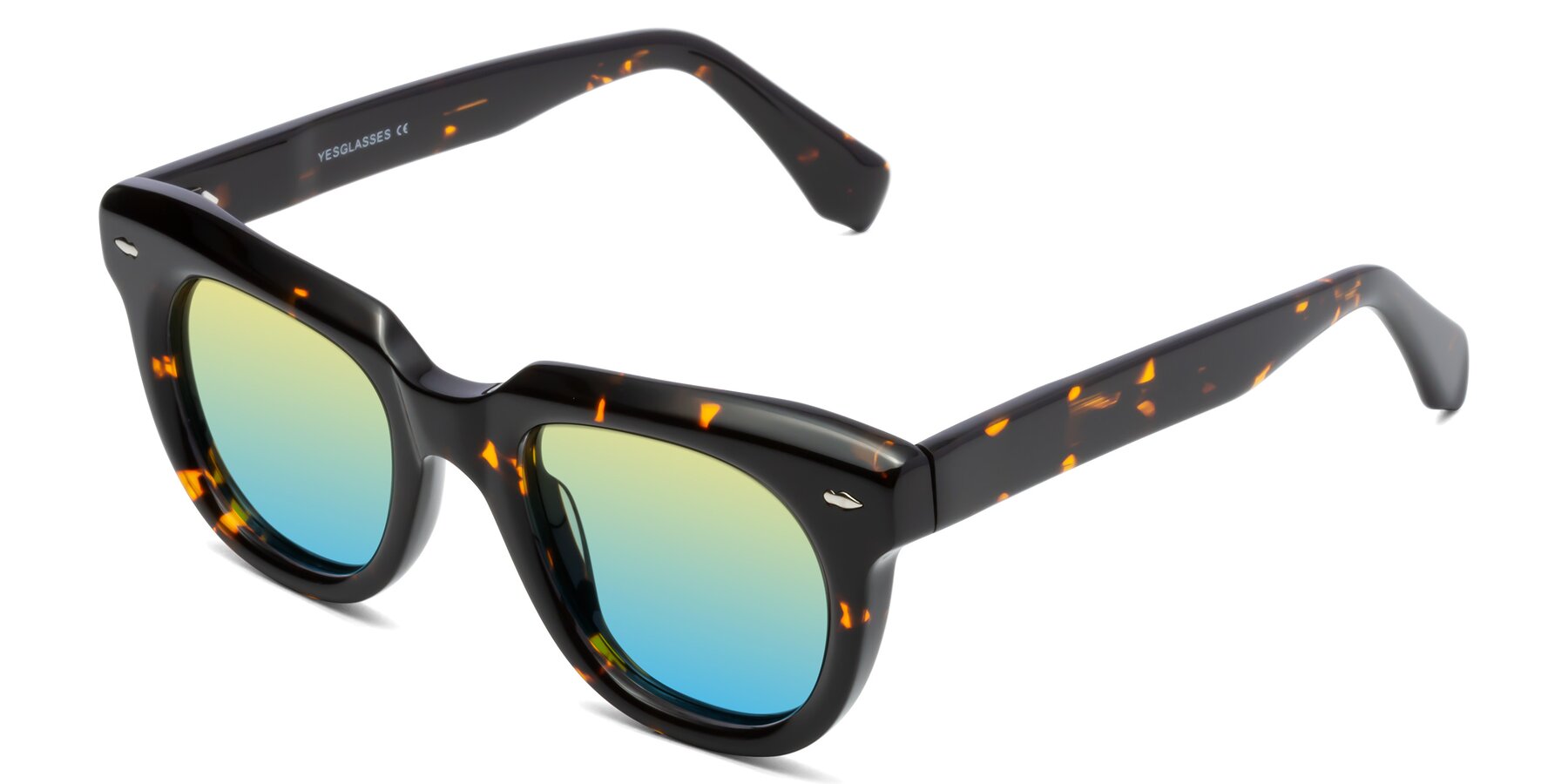 Angle of Davis in Tortoise with Yellow / Blue Gradient Lenses