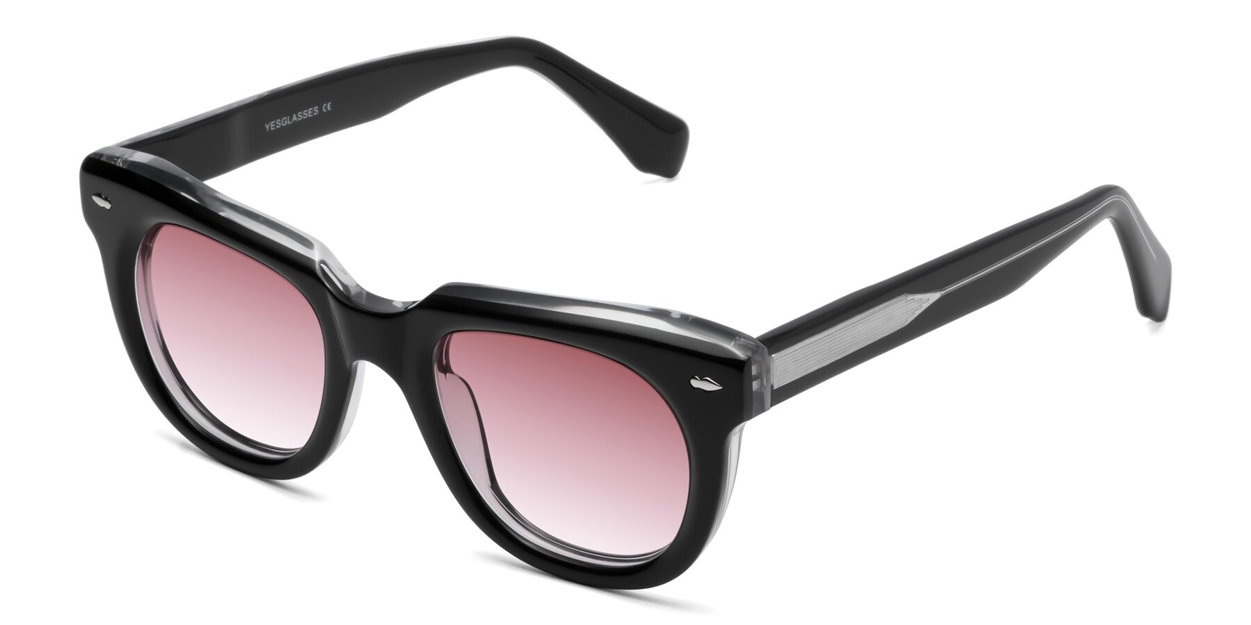 Angle of Davis in Black-Clear with Garnet Gradient Lenses