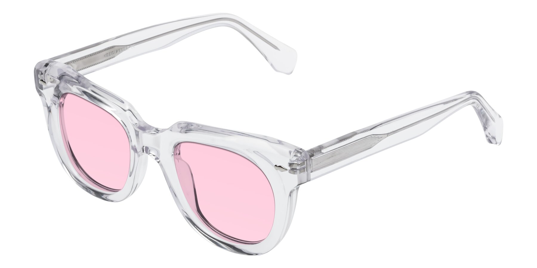 Angle of Davis in Clear with Light Pink Tinted Lenses