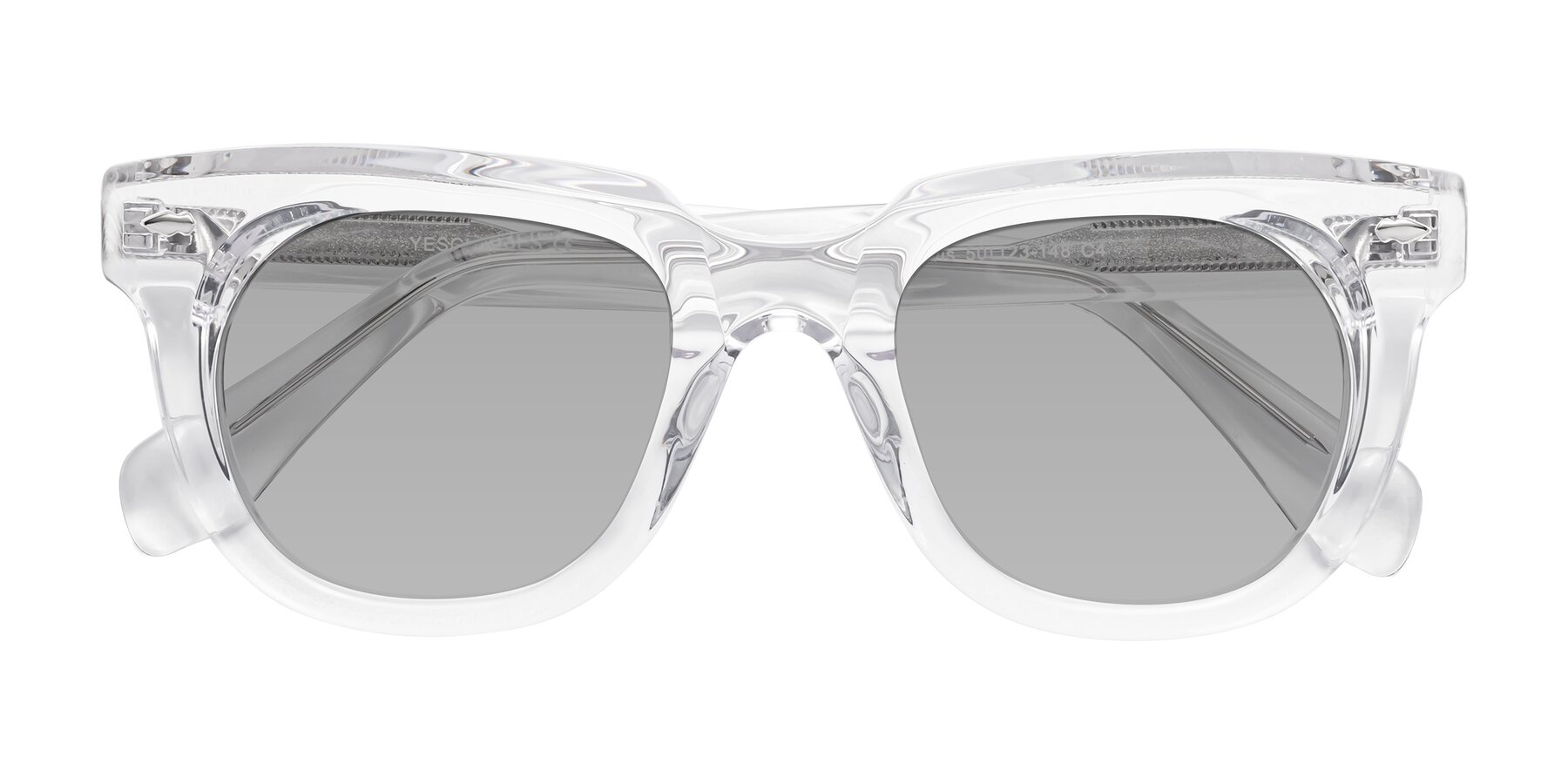 Folded Front of Davis in Clear with Light Gray Tinted Lenses