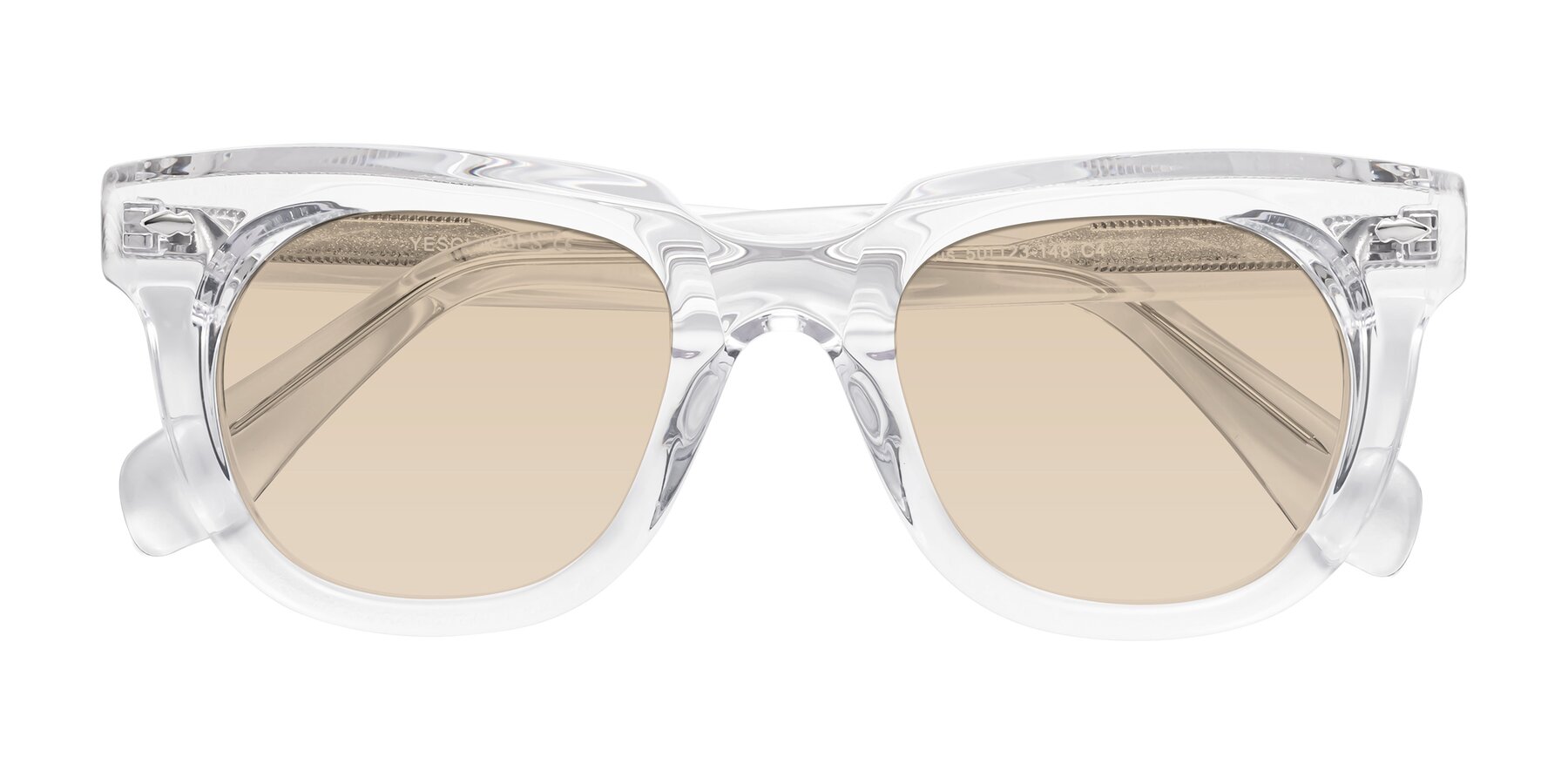 Folded Front of Davis in Clear with Light Brown Tinted Lenses