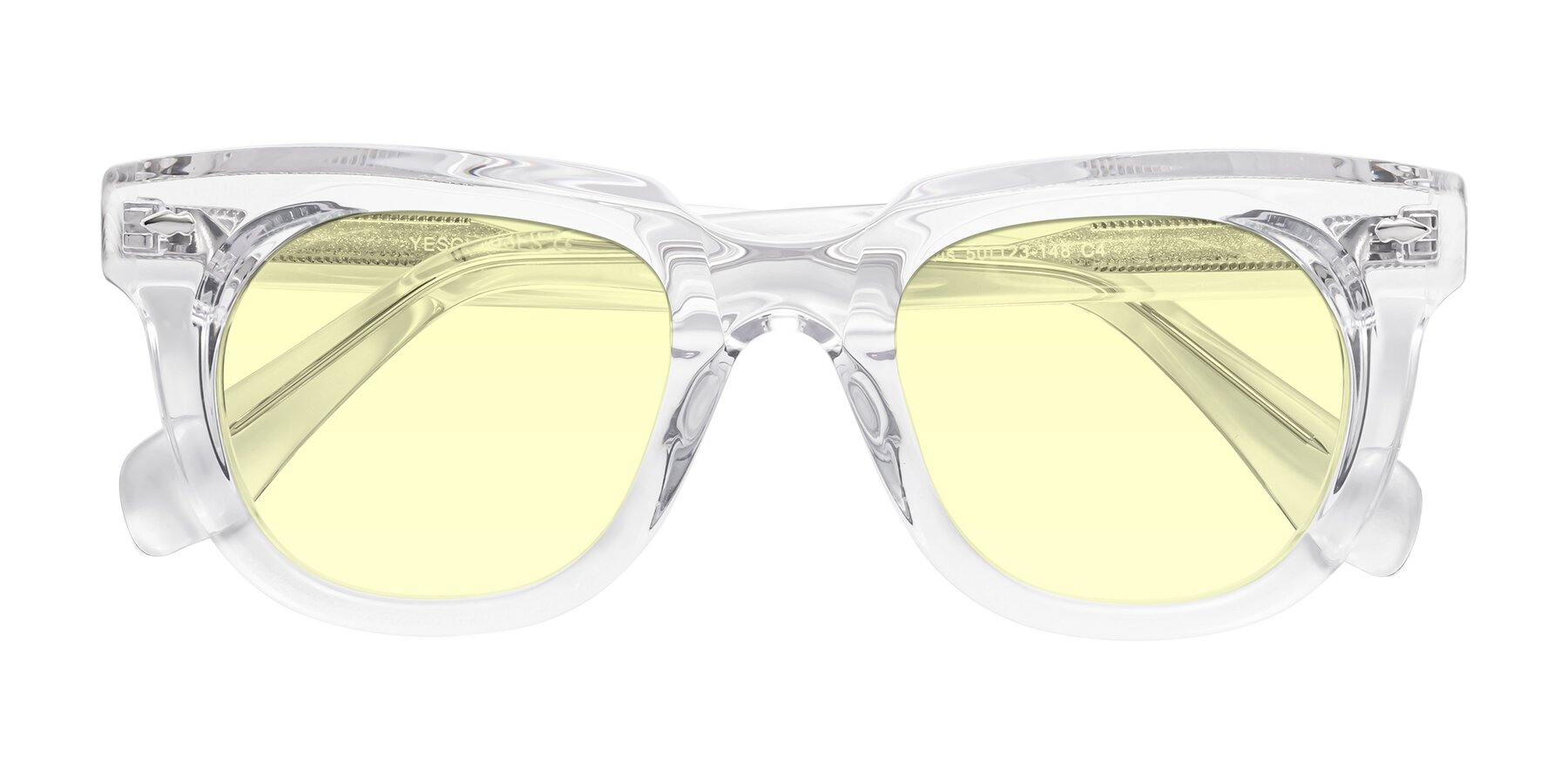 Folded Front of Davis in Clear with Light Yellow Tinted Lenses