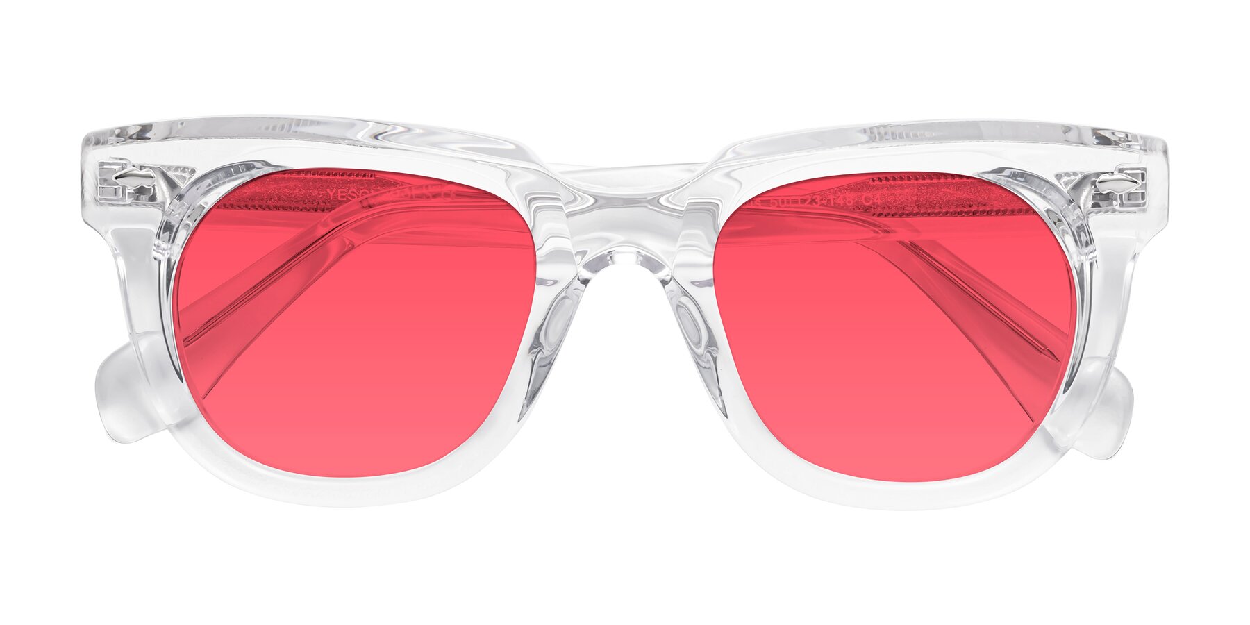 Folded Front of Davis in Clear with Red Tinted Lenses