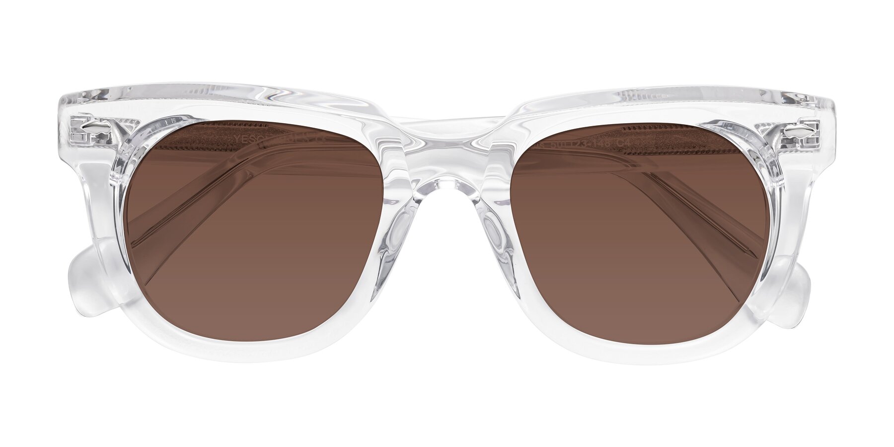 Folded Front of Davis in Clear with Brown Tinted Lenses