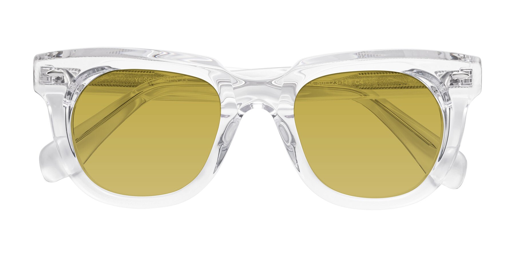 Folded Front of Davis in Clear with Champagne Tinted Lenses