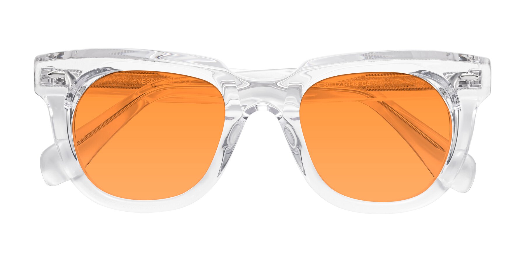 Folded Front of Davis in Clear with Orange Tinted Lenses
