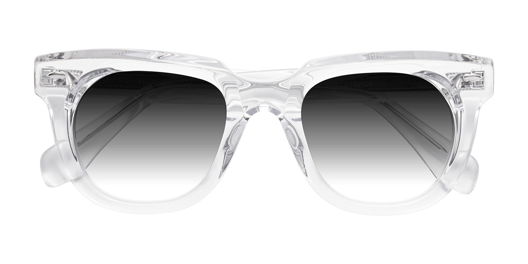 Folded Front of Davis in Clear with Gray Gradient Lenses