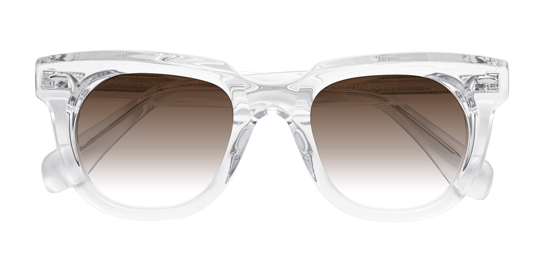 Folded Front of Davis in Clear with Brown Gradient Lenses