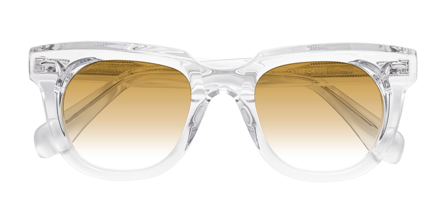 Folded Front of Davis in Clear with Champagne Gradient Lenses
