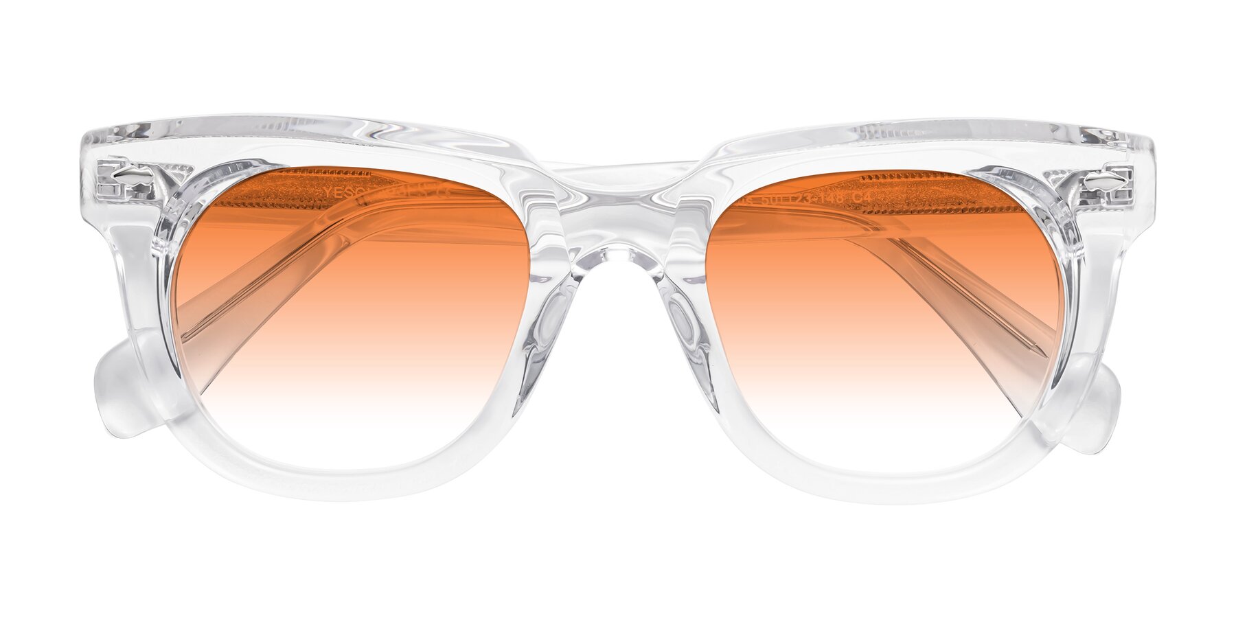 Folded Front of Davis in Clear with Orange Gradient Lenses