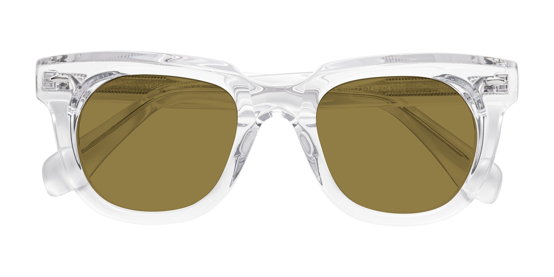 Folded Front of Davis in Clear with Brown Polarized Lenses
