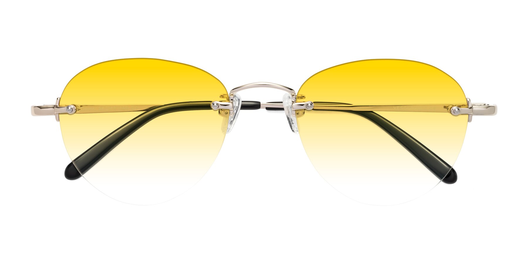 Folded Front of Quinn in Light Gold with Yellow Gradient Lenses