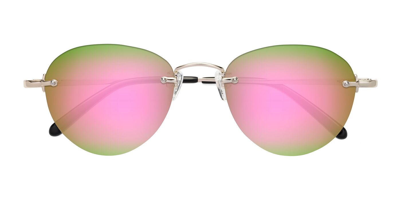 Quinn - Light Gold Flash Mirrored Sunglasses