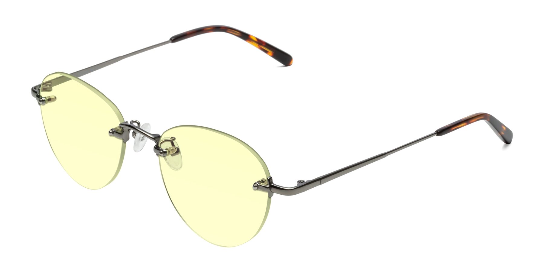 Angle of Quinn in Gunmetal with Light Yellow Tinted Lenses