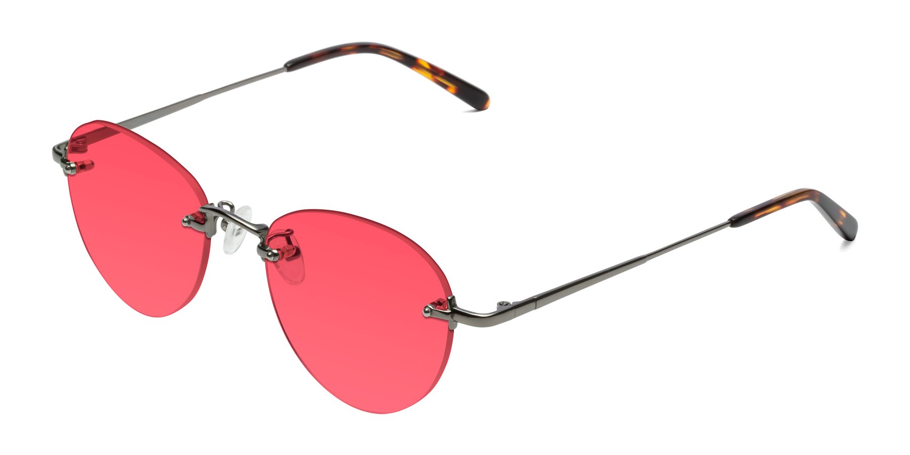 Angle of Quinn in Gunmetal with Red Tinted Lenses
