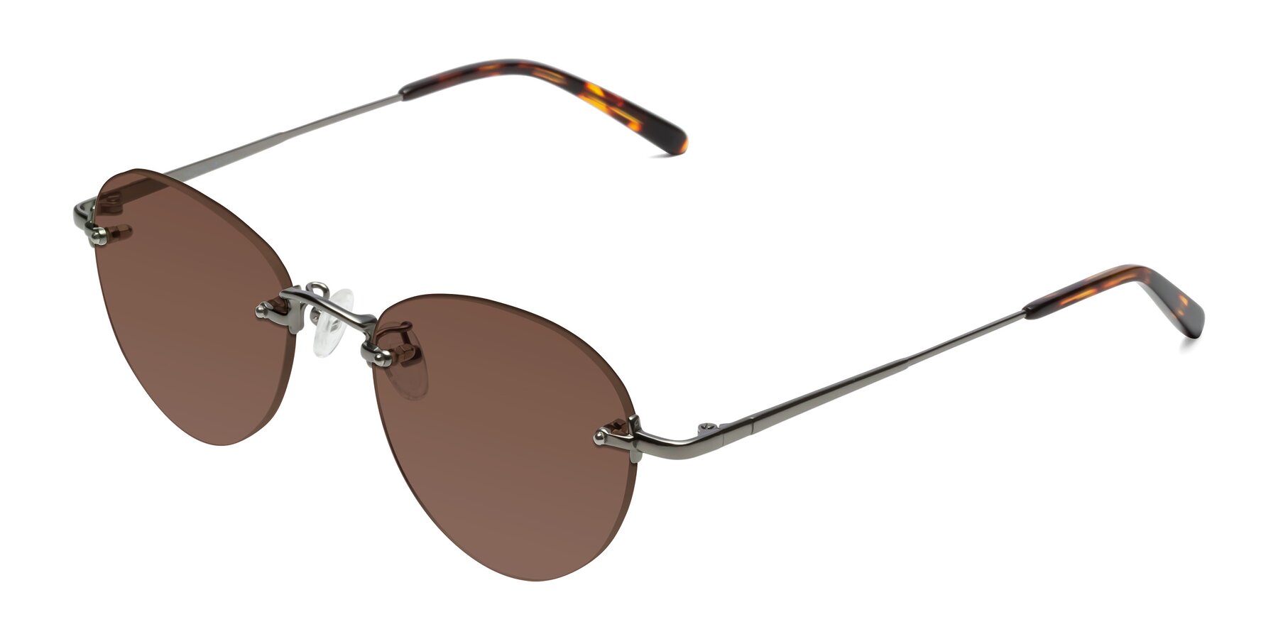 Angle of Quinn in Gunmetal with Brown Tinted Lenses